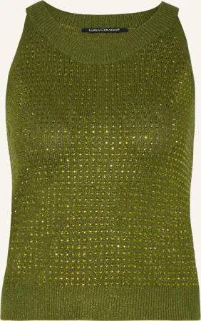 LUISA CERANO Stricktop mit Schmucksteinen