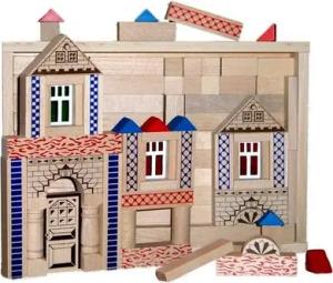 Erzgebirgische Holzspielwaren Ebert GmbH Holzspielzeug Baukasten Elegant BxHxT 28,5x20x5cm NEU Holzbaukasten