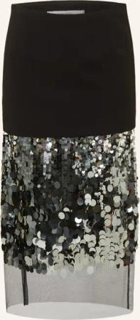 DOROTHEE SCHUMACHER Rock im Materialmix mit Pailletten