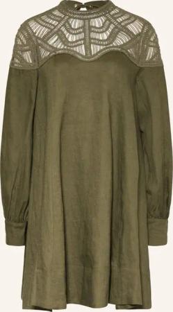 RIANI Leinenkleid mit Spitze