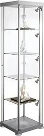 Kerkmann expoline Glasvitrine silber 4 Fachböden