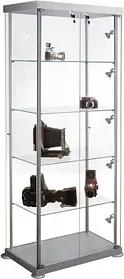 Kerkmann expoline Glasvitrine silber 4 Fachböden