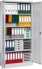 Gürkan Stahlschrank 109381 lichtgrau 92,0 x 50,0 x 195,0 cm, aufgebaut