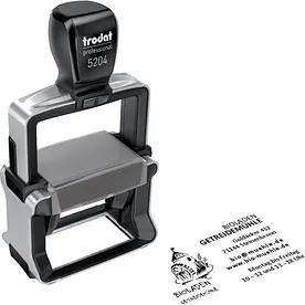 trodat Textstempel, individualisierbar 5204 selbstfärbend schwarz mit Logo