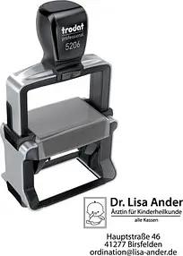trodat Textstempel, individualisierbar 5206 selbstfärbend schwarz mit Logo