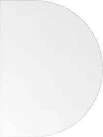 HAMMERBACHER Anbautisch höhenverstellbar Savona weiß, silber halbrund 60,0 x 80,0 x 65,5 - 82,5 cm