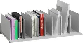 PAPERFLOW Buchstütze grau 85,8 x 32,3 x 23,3 cm