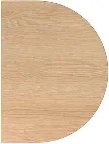 HAMMERBACHER Anbautisch höhenverstellbar Orbis eiche, silber halbrund 60,0 x 80,0 x 65,5 - 82,5 cm