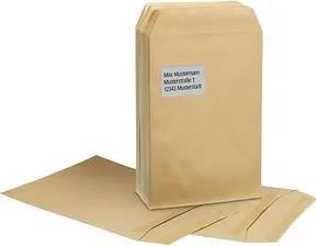 MAILmedia Versandtaschen DIN C4 mit Fenster braun 250 St.