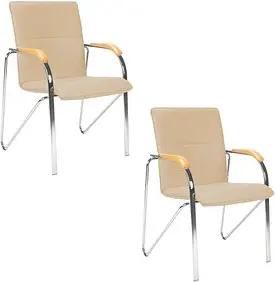 2 Nowy Styl Besucherstühle Samba beige Kunstleder