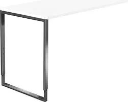 Kerkmann Anbautisch höhenverstellbar Yukon weiß, silber rechteckig 100,0 x 60,0 x 68,0 - 82,0 cm