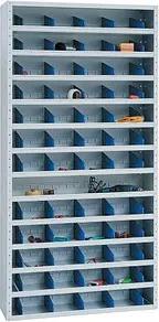 Gürkan Stahlschrank 110666 lichtgrau, blau 100,0 x 40,0 x 198,0 cm, aufgebaut
