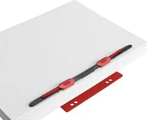 20 HASenPfeil ® 1 Heftstreifen für 500 Blatt rot Kunststoff