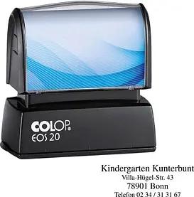 COLOP Textstempel, individualisierbar EOS 20 selbstfärbend blau, schwarz, rot ohne Logo