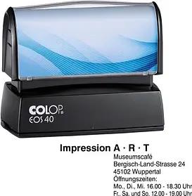 COLOP Textstempel, individualisierbar EOS 40 selbstfärbend blau, schwarz, rot ohne Logo