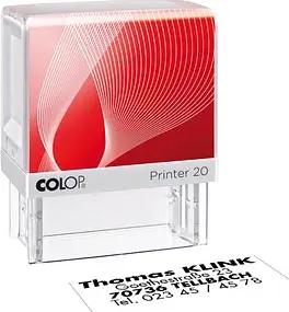COLOP Textstempel, individualisierbar Printer 20 selbstfärbend schwarz ohne Logo