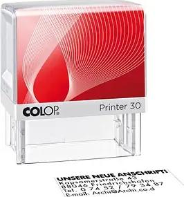 COLOP Textstempel, individualisierbar Printer 30 selbstfärbend schwarz ohne Logo