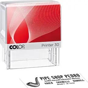 COLOP Textstempel, individualisierbar Printer 30 selbstfärbend schwarz mit Logo