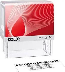 COLOP Textstempel, individualisierbar Printer 40 selbstfärbend schwarz ohne Logo