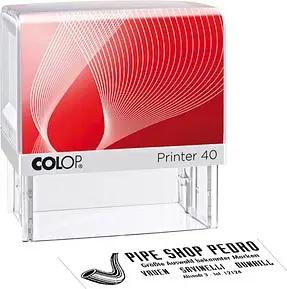 COLOP Textstempel, individualisierbar Printer 40 selbstfärbend schwarz mit Logo