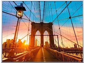 PAPERFLOW Wandbild Brooklyn Bridge, Aluminium, Kunstglas