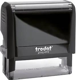 trodat Textstempel, individualisierbar printy 4915 selbstfärbend schwarz ohne Logo