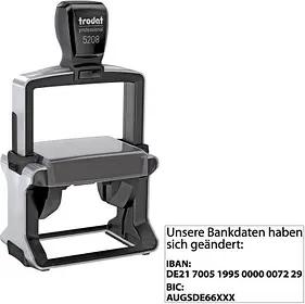 trodat Textstempel, individualisierbar 5208 selbstfärbend schwarz ohne Logo