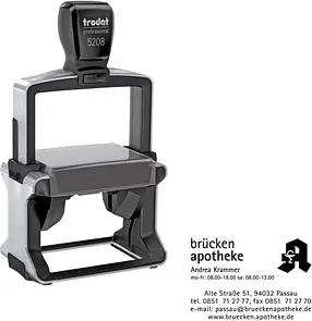trodat Textstempel, individualisierbar 5208 selbstfärbend schwarz mit Logo