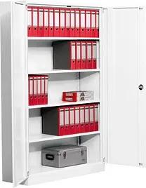 Gürkan Stahlschrank 109720 weiß 120,0 x 42,0 x 195,0 cm, aufgebaut
