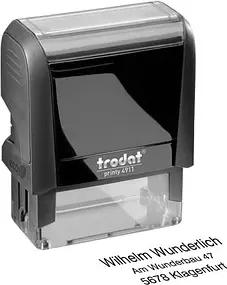 trodat Textstempel, individualisierbar printy 4911 selbstfärbend schwarz ohne Logo