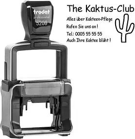 trodat Textstempel, individualisierbar 5200 selbstfärbend schwarz mit Logo