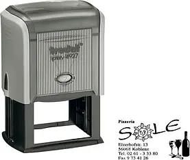 trodat Textstempel, individualisierbar printy 4927 selbstfärbend schwarz mit Logo