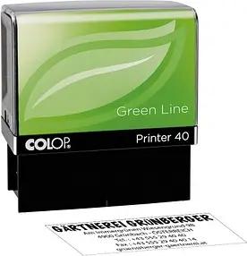 COLOP Textstempel, individualisierbar Printer 40 Green Line selbstfärbend schwarz ohne Logo