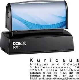 COLOP Textstempel, individualisierbar EOS 50 selbstfärbend blau, schwarz, rot ohne Logo