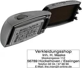 COLOP Textstempel, individualisierbar EOS Stamp Mouse 30 selbstfärbend blau, schwarz, rot ohne Logo