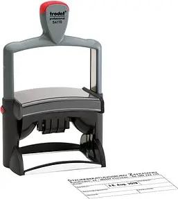 trodat Datumstempel mit Text individualisierbar 54110 selbstfärbend schwarz ohne Logo