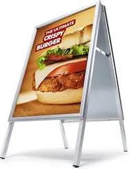 Showdown® Displays Kundenstopper silber DIN B1 2 Fächer