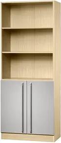 HAMMERBACHER Regalschrank Sira, V7700/3/S/RE ahorn, silber 80,0 x 42,0 x 200,4 cm