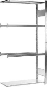 SCHULTE Anbau-Schwerlastregal 20746-4 silber 100,0 x 40,0 x 200,0 cm
