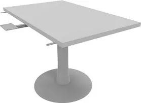 Quadrifoglio Verbindungsplatte Idea+ lichtgrau, silber rechteckig 70,0 x 110,0 x 74,0 cm
