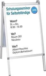 Showdown® Displays Kundenstopper Prime silber DIN A1 2 Fächer
