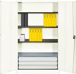 mauser Stahlschrank entero BFZ5 - 12 9010/9010 reinweiß 120,0 x 50,0 x 195,0 cm, aufgebaut