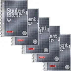 5 BRUNNEN Collegeblöcke Student Premium kariert DIN A4 Innenrand