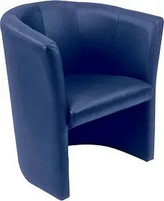 Nowy Styl Besuchersessel Club blau beige Leder