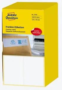 1.000 AVERY Zweckform Frankieretiketten 3435 weiß 135,0 x 38,0 mm