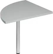röhr Verbindungsplatte höhenverstellbar Techno hellgrau, dreieckig abgerundet 80,0 x 80,0 x 68,0 - 82,0 cm