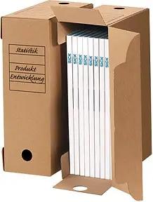 10 Top-Print Archivboxen braun 33,5 x 11,4 x 25,3 cm