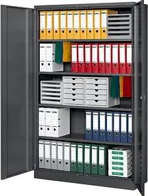 Gürkan Stahlschrank 111153 anthrazit 120,0 x 42,0 x 195,0 cm, aufgebaut
