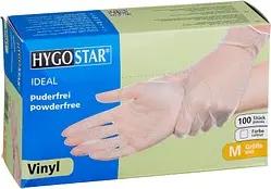 HYGOSTAR unisex Einmalhandschuhe IDEAL transparent Größe M, 100 St.