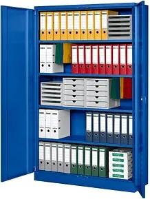 Gürkan Stahlschrank 111155 enzianblau 120,0 x 42,0 x 195,0 cm, aufgebaut
